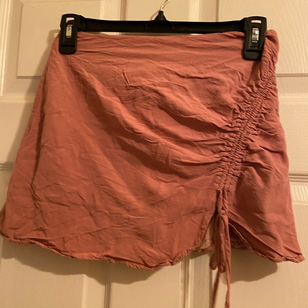 LA Hearts Ruched Mini Skirt